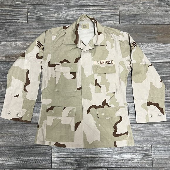 US Air Force Other - US Air Force Combat Military Coat Desert Jacket Medium Regular Camouflage Beige